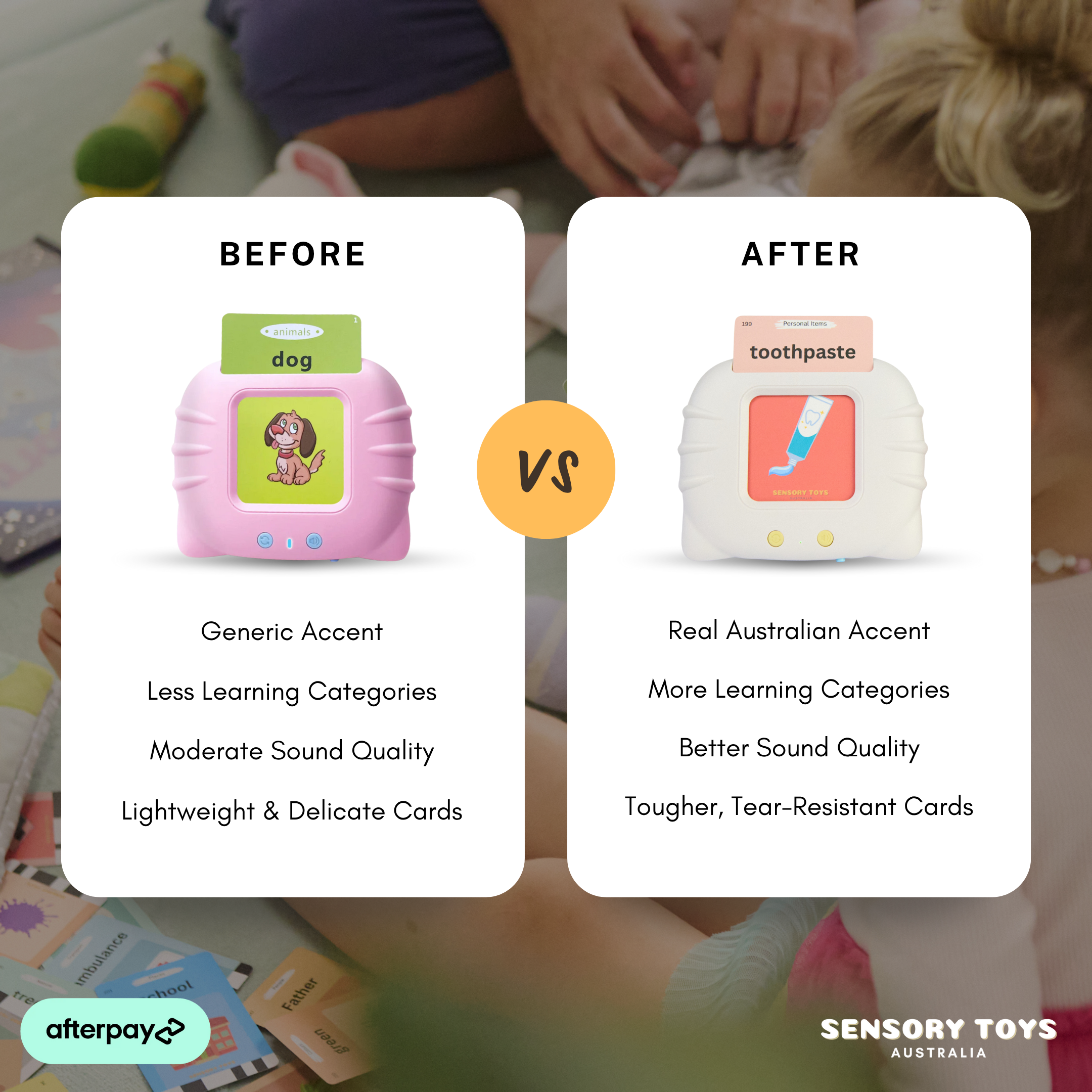 AussieMate™ Australian Accent Audible Flashcard Device